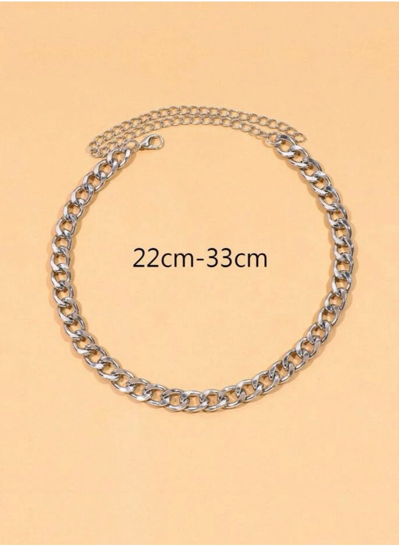 Jewelry 4You - 925 Silver Plated Heart Anklet - Image 1