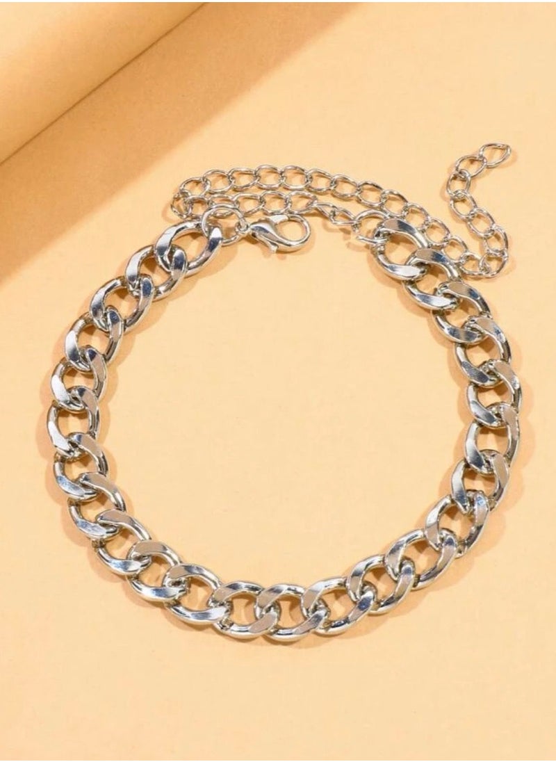 Jewelry 4You - 925 Silver Plated Heart Anklet - Image 1