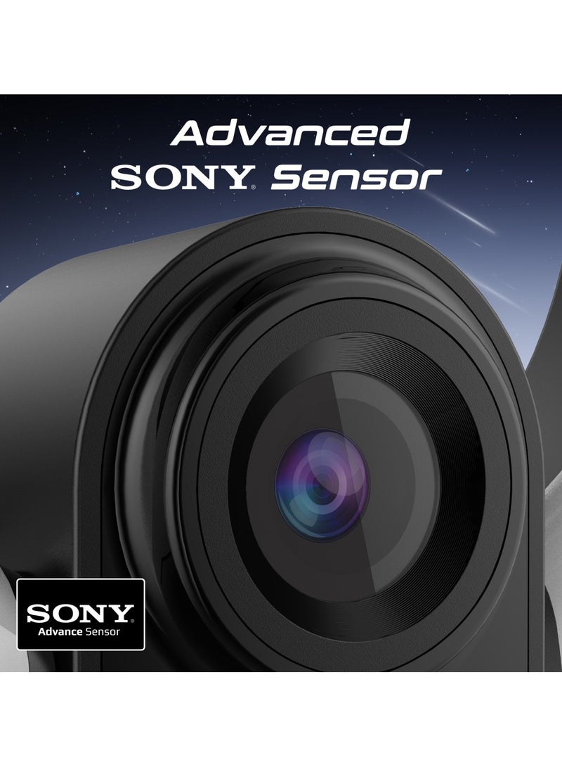 بروميت High-Precision 2K Ultra HD Webcam with Adjustable Ring Light, 90° Wide Angle Autofocus, Dual Omni-Directional Mics, and Universal Compatibility for Windows, macOS, and Linux, VistaCam Black - Image 5