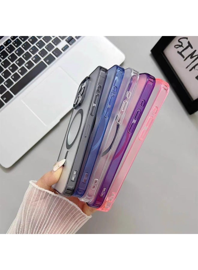 Applicable To IPhone15 Transparent Color Magnetic Phone Case MagSafe Apple 14Pro Acrylic 13 Drop-resistant Case Wholesale-Color:Frosted Transparent Magnetic Shell  Boxed-Applicable Model:iPhone 13Pro Max