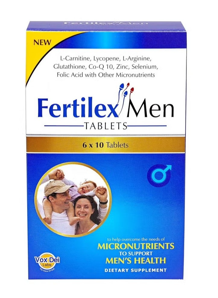 Vox Dei Labs أقراص فيرتيليكس للرجال - 60 قرص | مدعمة بـ L-كارنيتين، لايكوبين، L-أرجينين - Image 1