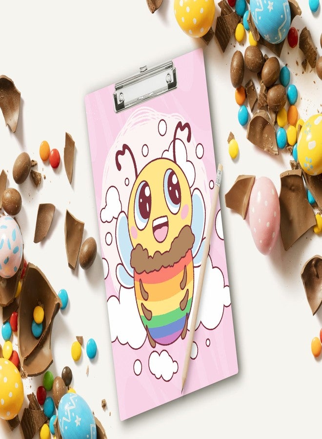 Vprint Quality Wooden Clipboard Writing Pad | Exam Board for Kids Students | Wood Exam Pad | Examination Writing Pad | Clip Board for Girls| Clip Board for Boys (Rainbow Butterfly) - Image 2