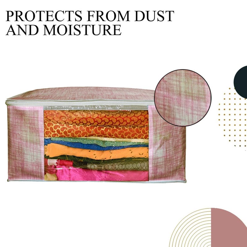 Shaping Fabric Garment Cover - Non-Woven 90 GSM with Transparent Window & Double Metal Zipper - Pack of 3 - Image 3