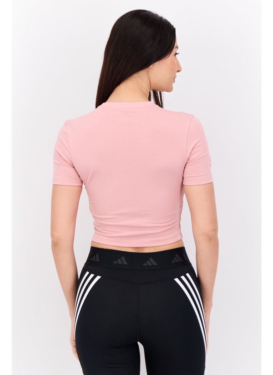 adidas Originals - Women Sportswear Fit Short Sleeve Outdoor Top, Pink - Image 1