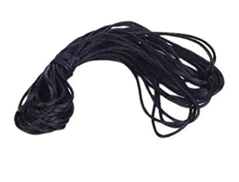 YADNESH Black Silk Thread1 mm ThickKala DHAGA Nazar Black StringKalwa RAKSHA SutraEvil Eye Protection THREAD30 MetersValentine Day Gifts Black Silk - Image 2