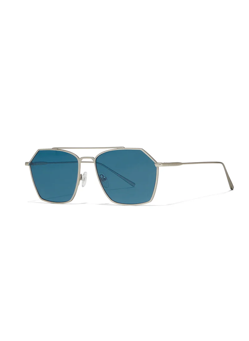 30Sundays Figaro Ii,Men Sunglasses, Aviator Sunglasses, UV Protection: UV400 (Silver,Blue)