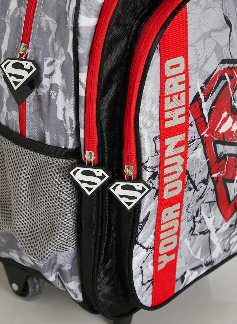 SUPERMAN Back To School Superman Trolley Bag