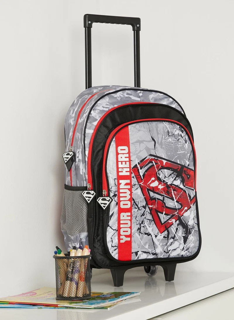 SUPERMAN Back To School Superman Trolley Bag