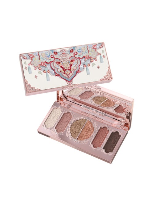 Butterfly Cloud Collar Embossed Six-Color Makeup Palette For Matte And Shimmer Finish - 01 Terracotta Brick