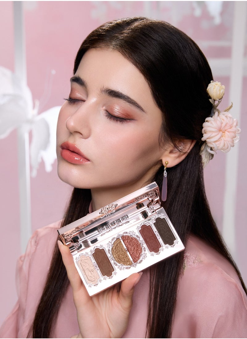 Flower Knows Butterfly Cloud Collar Embossed Six-Color Makeup Palette For Matte And Shimmer Finish - 01 Terracotta Brick  - Image 4