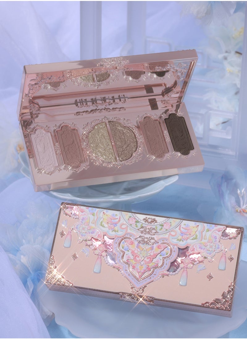 Butterfly Cloud Collar Embossed Six-Color Makeup Palette For Matte And Shimmer Finish - 01 Terracotta Brick