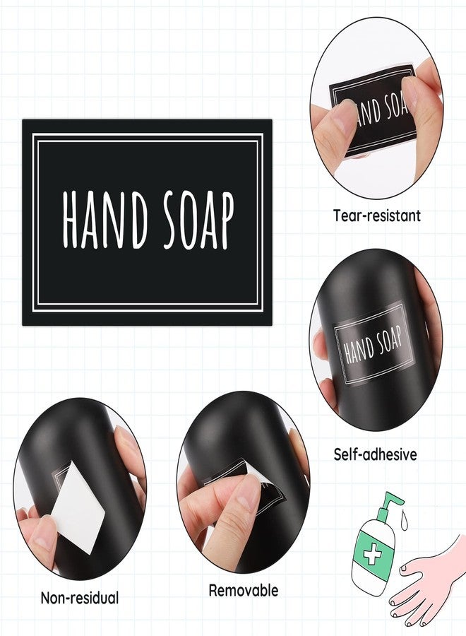 Segbeauty Waterproof Labels - 36 Pack Soap Dispenser Stickers, Shampoo Conditioner Hand Soap, Self-Adhesive Removable Bathroom Kitchen Laundry Labels - Image 4