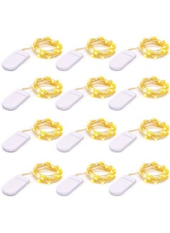BPA® 12-Pack Micro LED Fairy Lights, 20 LEDs Small Fairy Lights Copper Wire String Lights for DIY Decor, Warm White