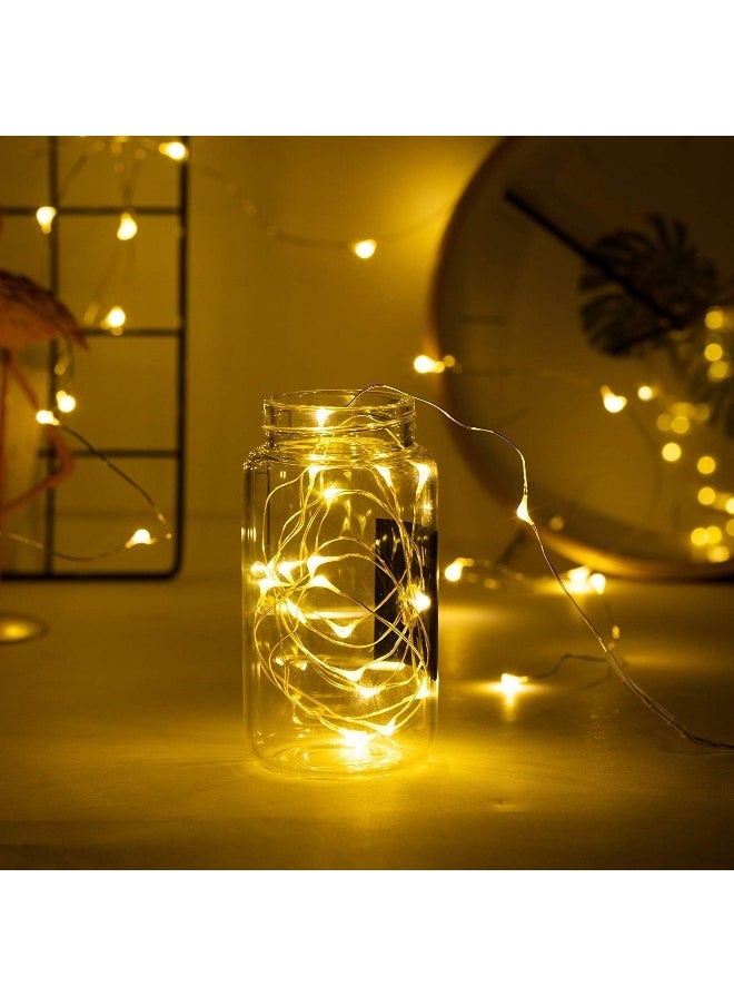 BPA - BPA® 12-Pack Micro LED Fairy Lights, 20 LEDs Small Fairy Lights Copper Wire String Lights for DIY Decor, Warm White - Image 1