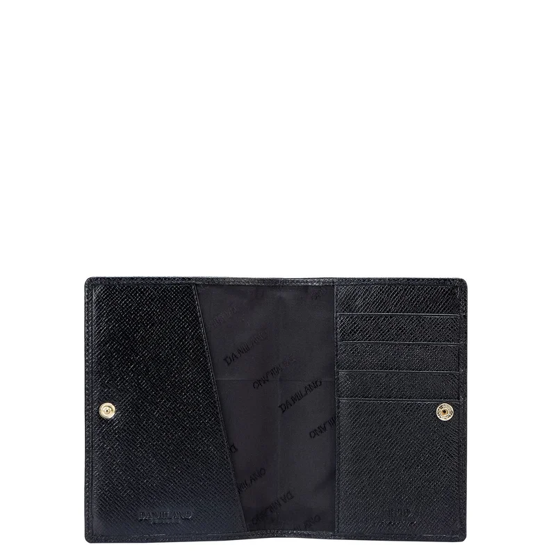 Da Milano Croco Leather Passport Case - Sea Weed