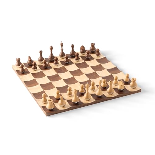 Umbra Wobble Chess Set 15 x 15 x 1 Inch (38 x 38 x 3 cm) - Image 1
