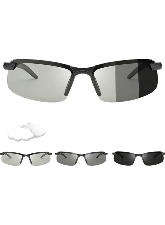 Bai Xiaoshe Bai Xiao Shu Photochromic Sunglasses [Black Frame Photochromic Gray * Driver-Specific], Polarized Sunglasses For Driving, Outdoor Cycling, And Fishing - Image 3