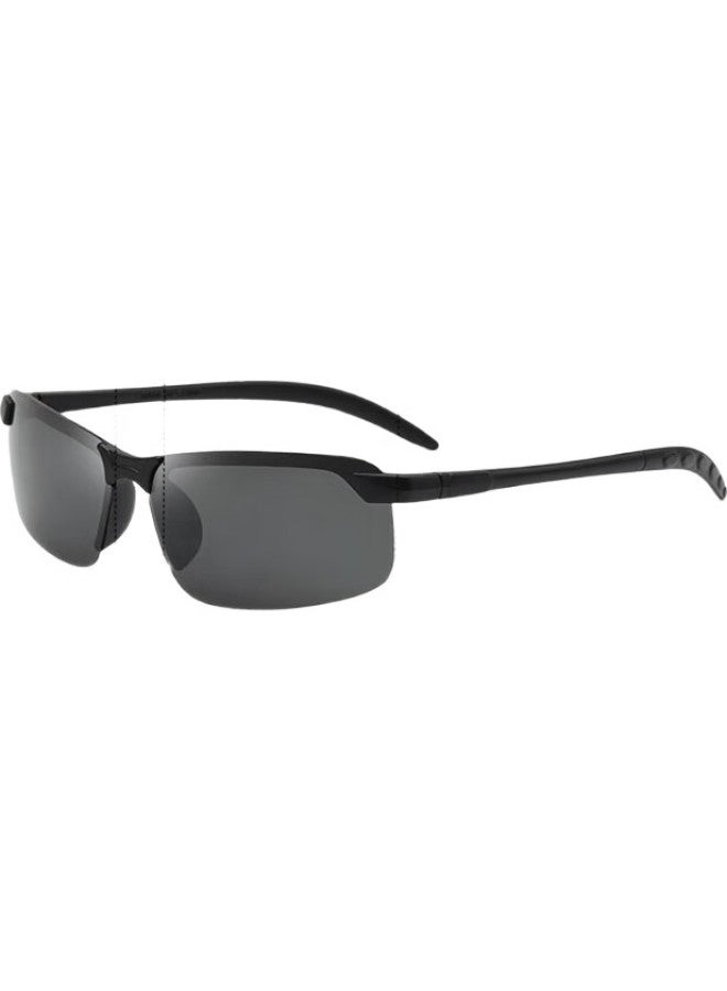Bai Xiaoshe Bai Xiao Shu Photochromic Sunglasses [Black Frame Photochromic Gray * Driver-Specific], Polarized Sunglasses For Driving, Outdoor Cycling, And Fishing - Image 1