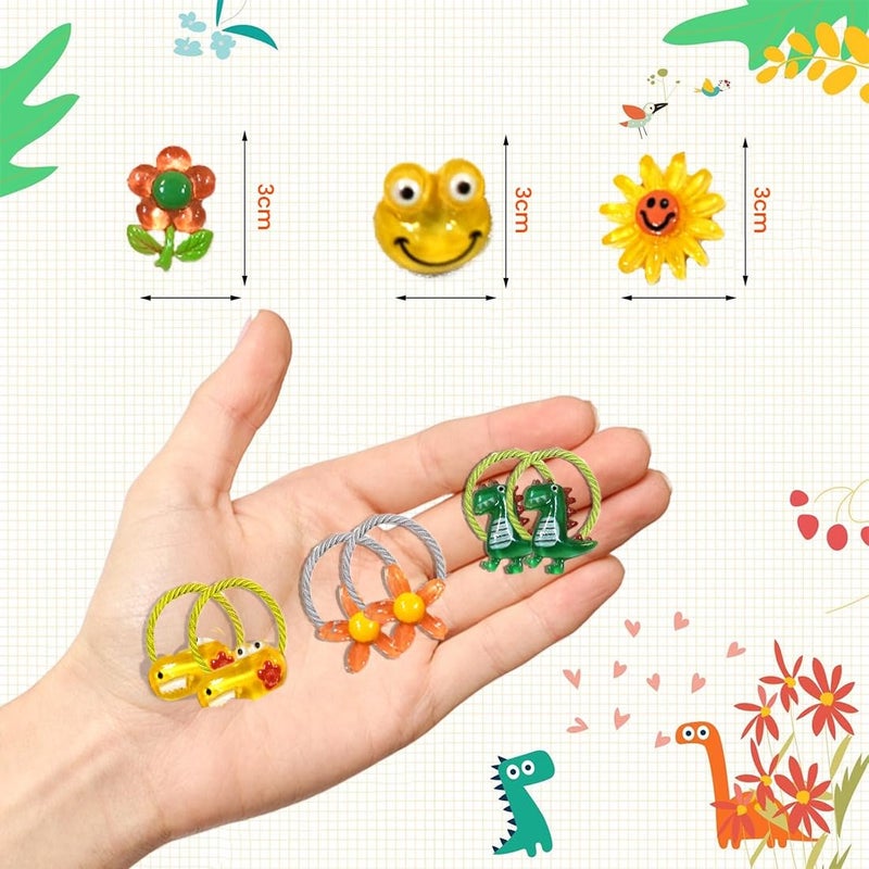 kapimo 26 Pcs Mix Elastic Hair Rubber Bands for Kids Baby Girls Hairband Ties Accessories Cute Fancy Patterns - Image 2