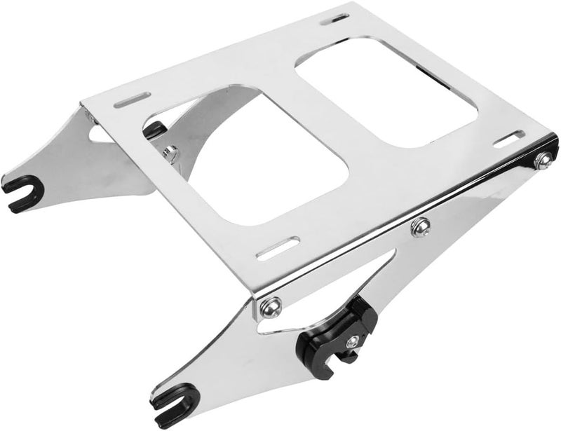 AUFER Detachable Chrome Two Up Luggage Rack Mounting Bracket for Touring Road King Street Glide Road Glide 2014-2020 - Image 1