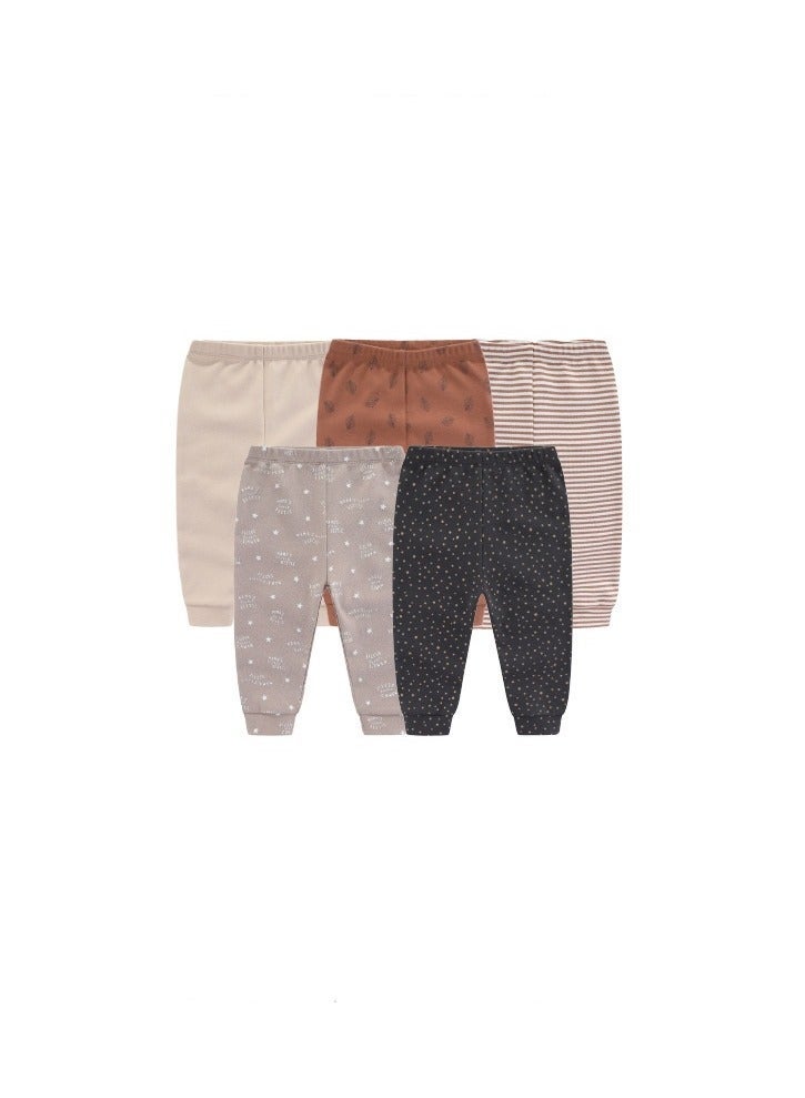 RedMapleTEK 5-Pack Of Elastic Breathable Cotton Trousers For Infants And Young Children - Image 2