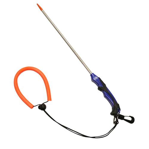 Scuba Choice Lobster Tickle Stick – Stainless Steel Diving Tool with Molded Grip, Swivel Hook & Lanyard – Perfect for Lobster Hunting & Spearfishing – 13-3/4" Length, 6.3mm Diameter (Blue) - Image 1