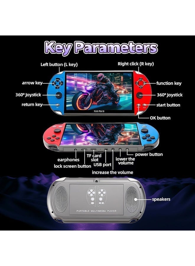 Retro Handheld Game Console with 7.1Inch IPS Screen,X12 Plus Video Game Console Built-in 10000 Games For GBA GBC NES GBC Gift - Image 3