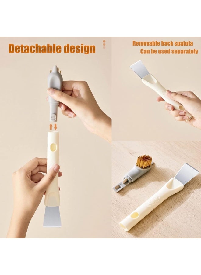 فرشاة تنظيف متعددة الوظائف 3 في 1 لإزالة الشحوم والأوساخ – فرشاة نحاسية قابلة للفصل للمواقد والأواني - Image 5