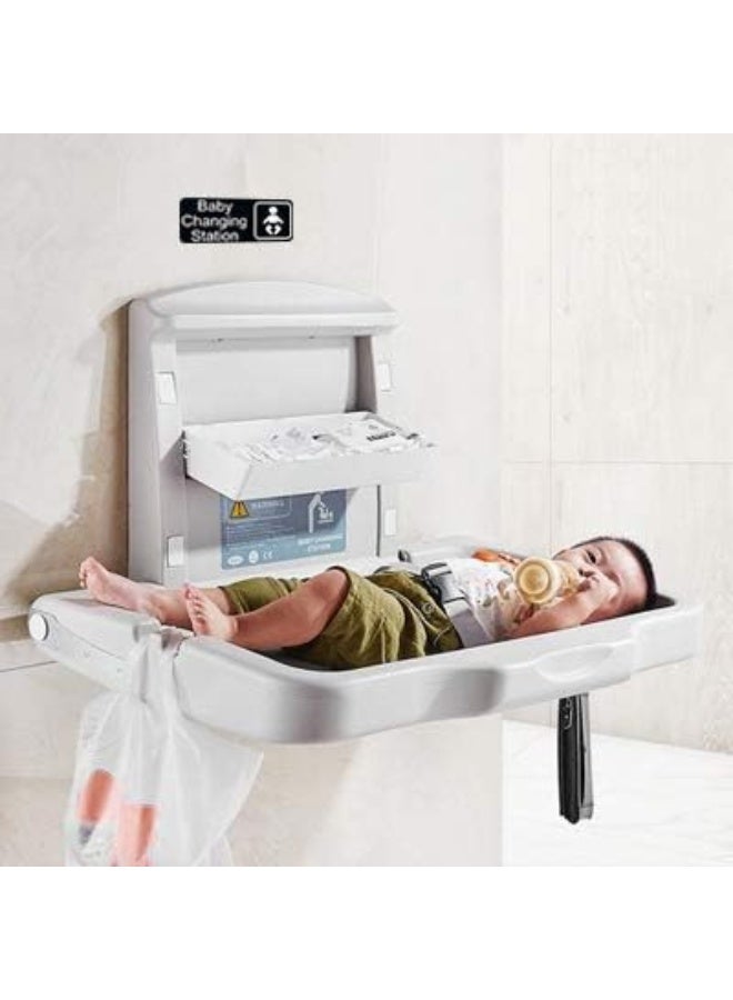 Mvgges New Baby Changing Station Sign, 8 x 3 in with English and Symbol, Black for Men, Women, Unisex - Image 3