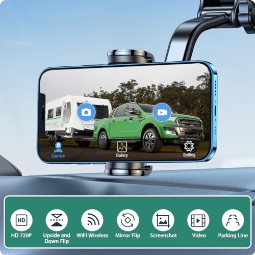 GreenYi WiFi Car Wireless Backup Camera, GreenYi 5G 720P HD Car Rear View Reverse Camera for iPhone iPad Android Smart Phone Tablet with 170 Degrees Wide Viewing Angle - Image 3