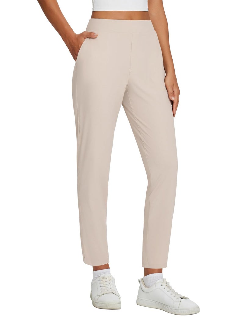 baleaf Womens Khaki Work Pants Lightweight Dressy Golf Pants Stretch with Pockets Petite Travel Business Casual S - Image 2