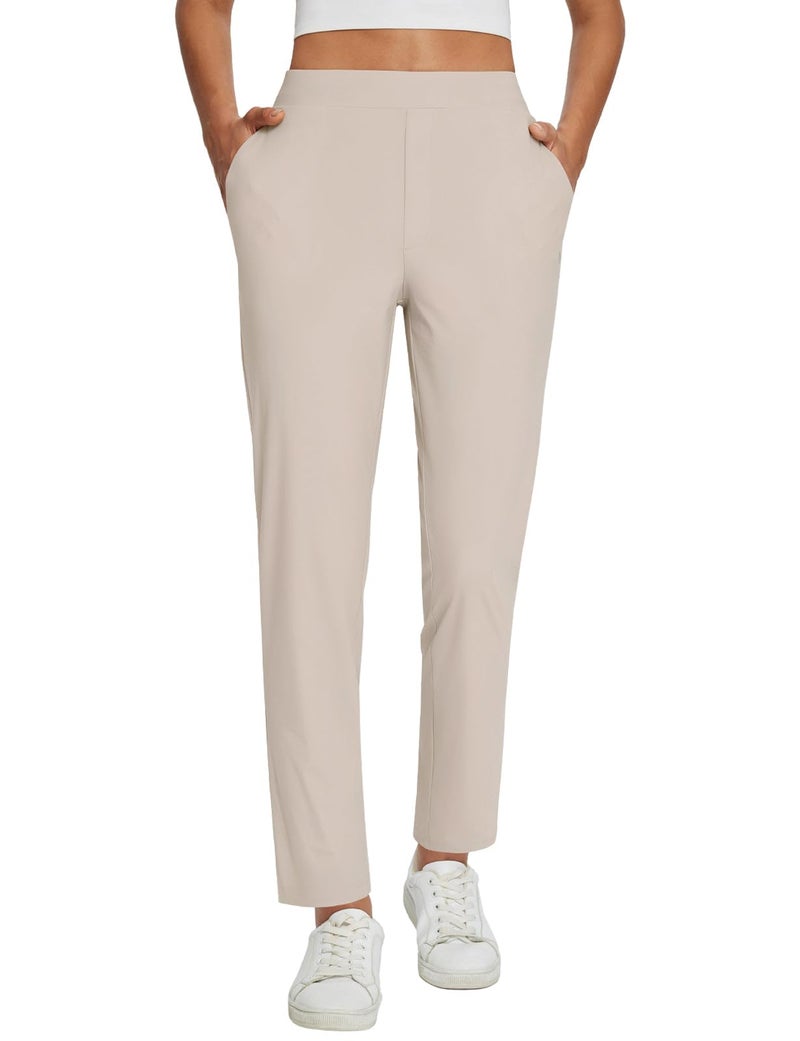 baleaf Womens Khaki Work Pants Lightweight Dressy Golf Pants Stretch with Pockets Petite Travel Business Casual S - Image 1
