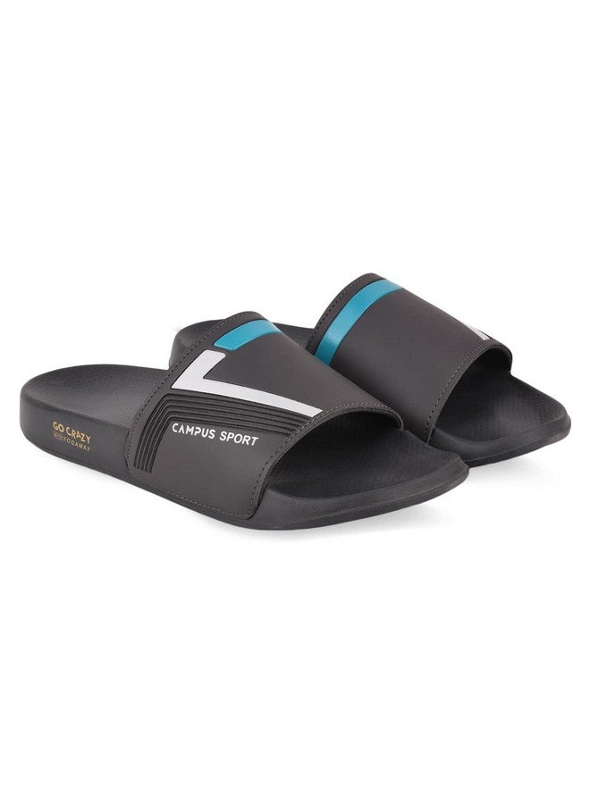 كامبس حذاء Campus Men's SL-432 D.Gry/T.BLU Sliders - مقاس 10 المملكة المتحدة/الهند SL-432 - Image 2