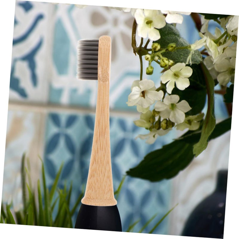4 Pack Electric Toothbrush Heads Soft Charcoal Bristles Gentle Cleaning Oral Care - Image 5