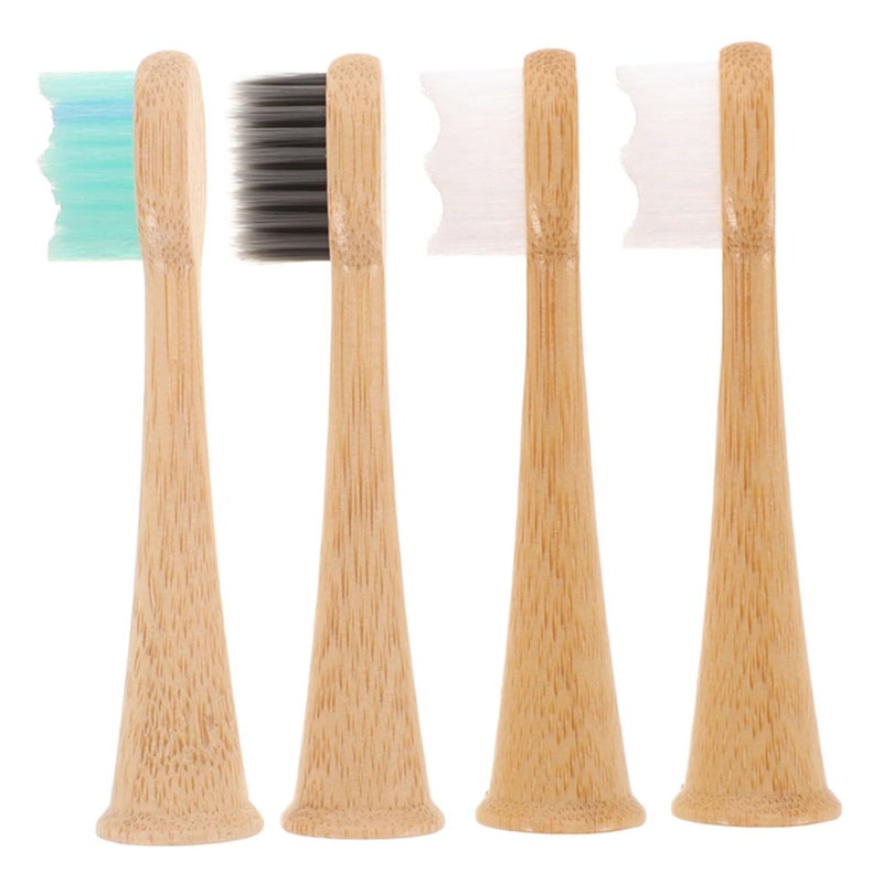 4 Pack Electric Toothbrush Heads Soft Charcoal Bristles Gentle Cleaning Oral Care - Image 2