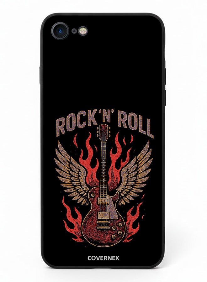 Covernex Apple iPhone 7 Protective Case Cover Printed Featuring Rock N Roll Guitar Legend - Image 2