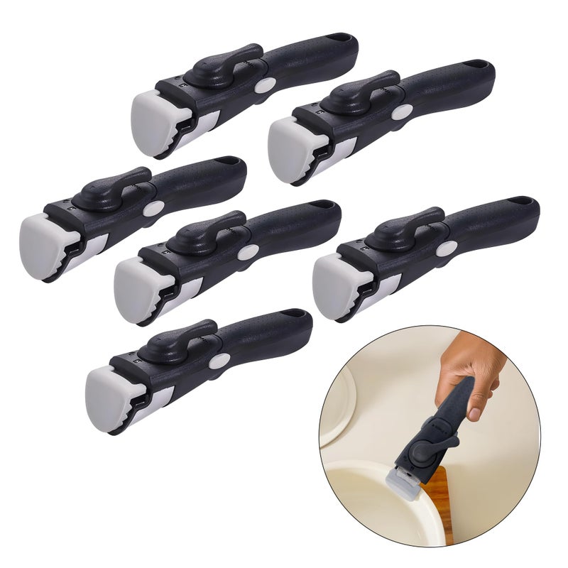 Umai UMAI Detachable Cookware Handle (6 Pcs) | Removable Pan Handle | Universal Pot Handle Suitable for All Cookware | Home Kitchen (Black)  - Image 2