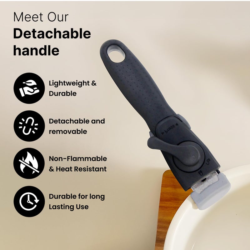 Umai UMAI Detachable Cookware Handle (6 Pcs) | Removable Pan Handle | Universal Pot Handle Suitable for All Cookware | Home Kitchen (Black)  - Image 3