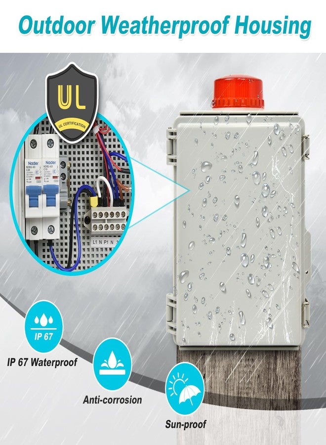 Zuomeng Septic Pump Alarm, Zuomeng High Water Alarm for Sump Pump Features a Bright Flashing Light and 110 db Alarm, Can Be Externally Connected to The Submersible Pump, with IP67 Casing - Image 4
