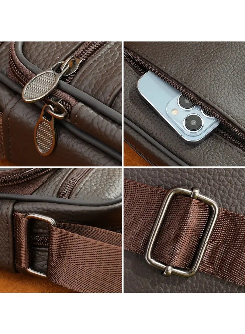 Jeep Buluo A shoulder and hand bag for men made of high-quality natural leather for personal purposes, travel, hiking and sports - Image 5