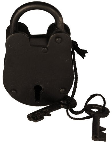 Morris 3" Antique Style Padlock - Iron Jailer Lock with Keys [Misc.] - Image 3