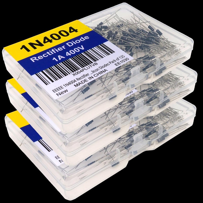 EEEEE 1N4004 Rectifier Diode (125pcs) 1A 400V 400 Volt 400V 1 AMP IN4004 4004 Electronic Silicon Diodes - Image 2