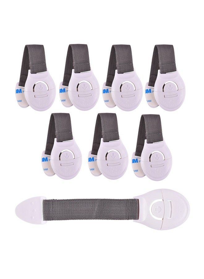 KitschKitsch أقفال أدراج بلاستيكية لسلامة الأطفال (8 قطع رمادية) - Image 2