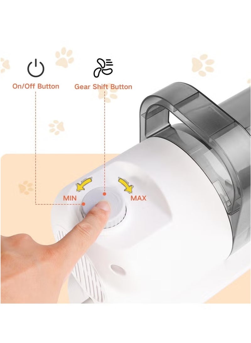 WALALLA Pet Grooming Kit with Low Noise Vacuum Suction for Pet Hair - Includes 12 Professional Shedding Tools and 2L Large Dust Bin for Dogs, Cats, and Other Animals. - Image 5