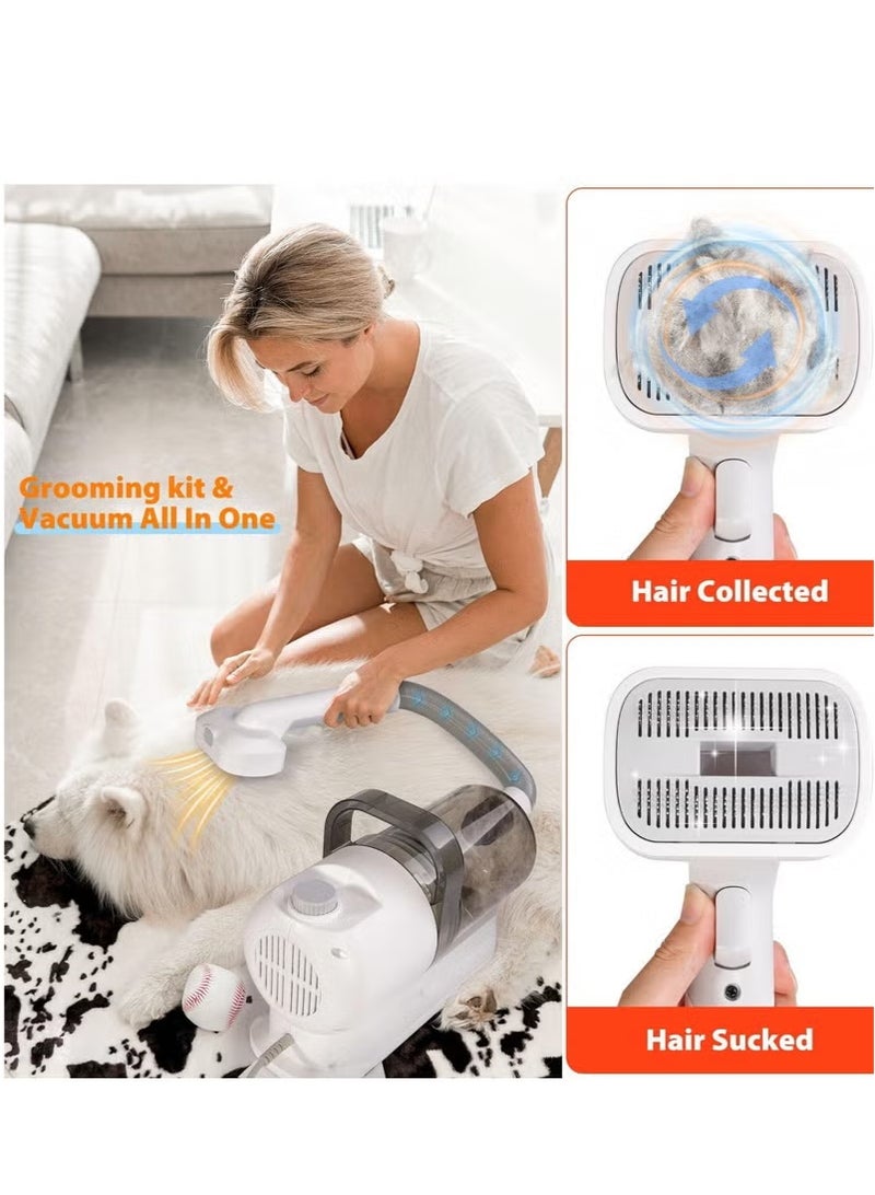 WALALLA Pet Grooming Kit with Low Noise Vacuum Suction for Pet Hair - Includes 12 Professional Shedding Tools and 2L Large Dust Bin for Dogs, Cats, and Other Animals. - Image 4