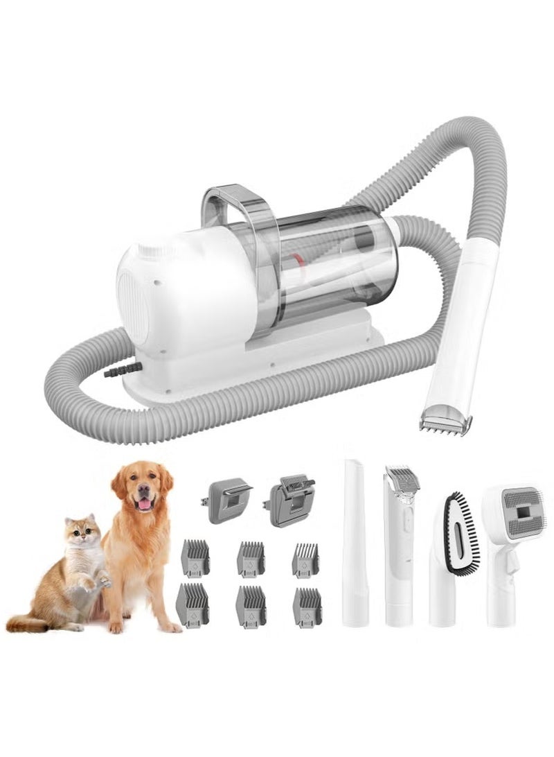 WALALLA Pet Grooming Kit with Low Noise Vacuum Suction for Pet Hair - Includes 12 Professional Shedding Tools and 2L Large Dust Bin for Dogs, Cats, and Other Animals. - Image 1