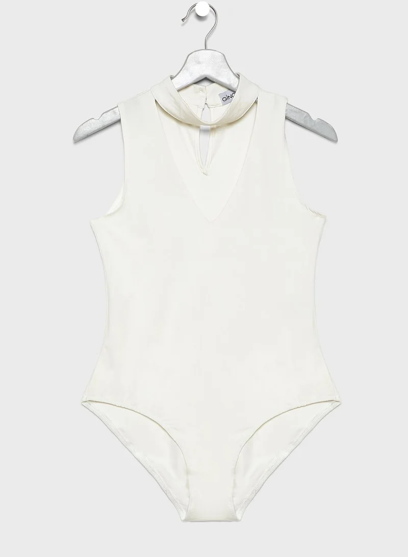 Ginger Choker Neck Bodysuit