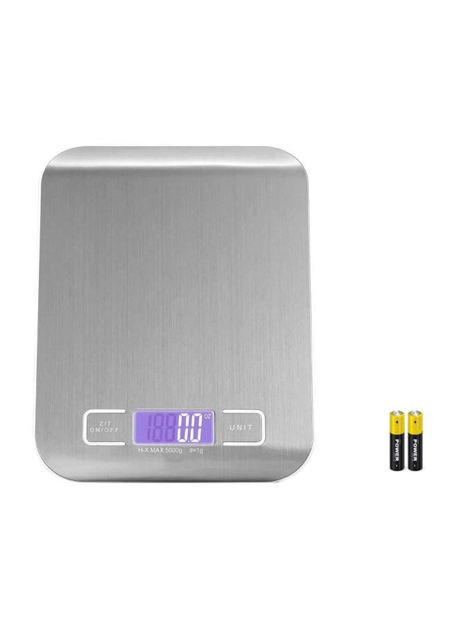 SKY-TOUCH Digital Kitchen Scale Silver 55x71x6inch  - Image 1