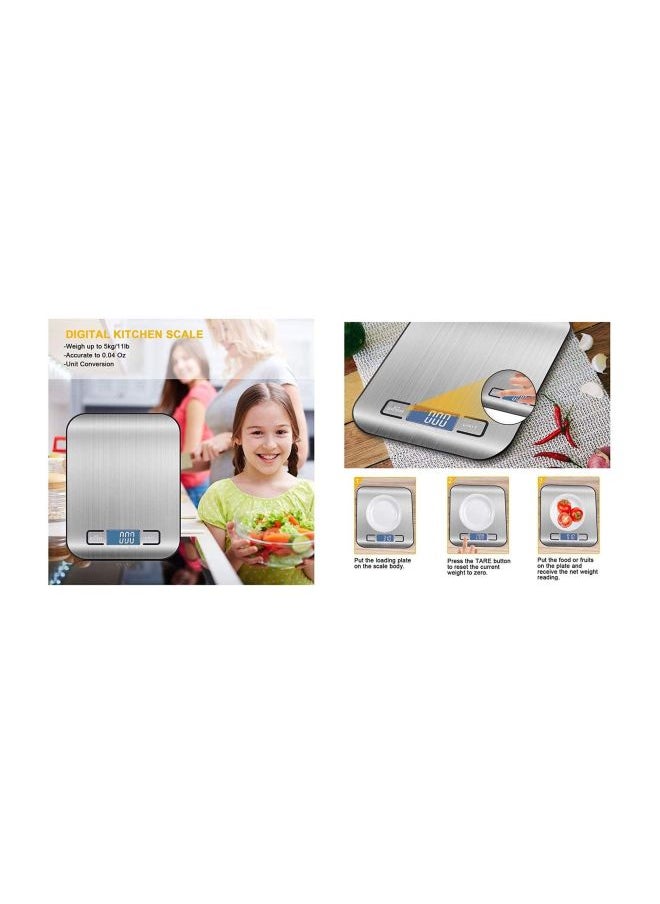 SKY-TOUCH Digital Kitchen Scale Silver 55x71x6inch  - Image 4