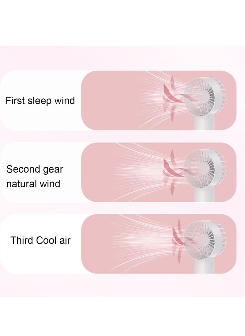 Portable Fan with Mist, Personal Mini Handheld Fan,USB Rechargeable Fan,Misting Fans Handheld for Travel, Office, Outdoor (pink)